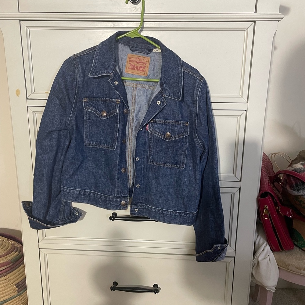 Levi's Blue Jean Jacket Cropped Denim Style